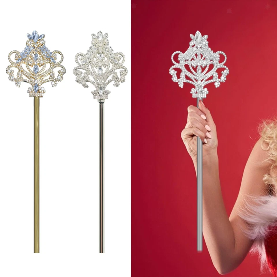 Scettro di strass, accessorio per costume da regina scintillante per cosplay - Immagine 1 di 1