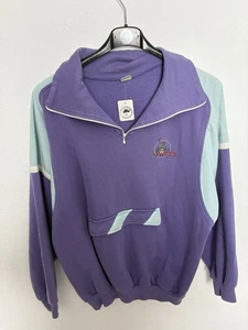 Vintage Zip Pullover Lila Bunt Gr.M 90s Retro - Bild 1 von 3