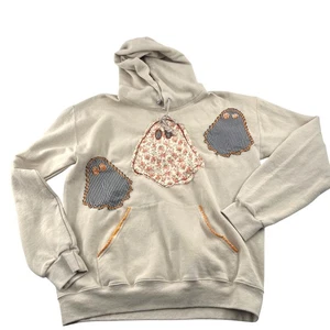 Sudadera con Capucha Upcycled Bowery Supply Co. Ghost Patchwork Mediana Beige  - Imagen 1 de 7