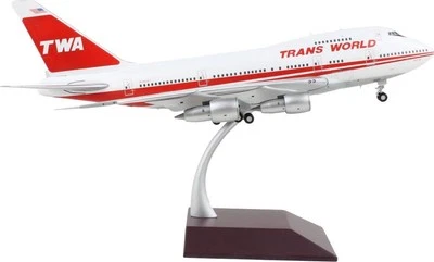 Boeing 747SP Commercial Aircraft TWA Trans World Airlines White and Red 1:200 - Image 1 of 3