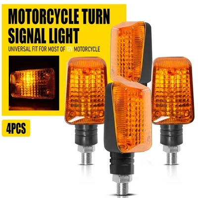 Luz intermitente 4 piezas señales de giro para motocicleta negro ámbar para Yamaha Kawasaki Honda Foto 1 de 4