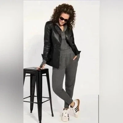 CABI Waffle Knit Joggers in Charcoal Gray Sz S #4639 EUC - Image 1 of 4