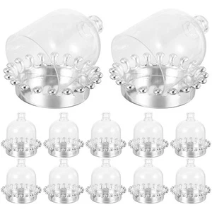 12pcs Cupcake Holders Plastic Trays with Dome Cover Clear Dome Cover Dessert - Picture 1 of 12
