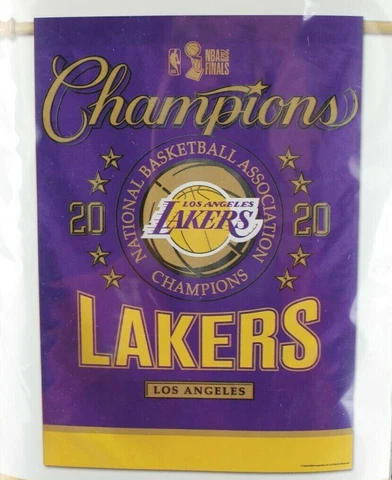 LOS ANGELES LAKERS 2020 NBA CHAMPIONS WINCRAFT VERTICAL FLAG 28" x 40" USA NEW Cover