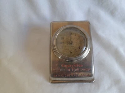 Old german clock with cigarette advertising Pour La Noblesse - Image 1 of 4