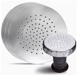 Paquete de 50 piezas de papel de aluminio para cachimbas cachimbas accesorios para tazón de tabaco - Imagen 1 de 4