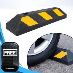 Heavy Duty Driveway Car Parking Curb Garage Wheel Stop Safety Block WL12+M - Picture 1 of 10