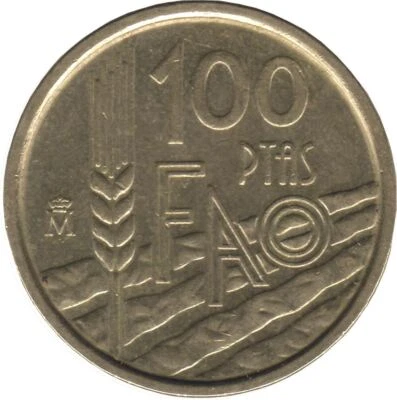Spain 100 Pesetas - Juan Carlos I FAO Coin KM950 1995 - Image 1 of 4