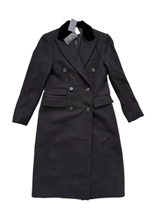 Cappotto donna Polo Ralph Lauren nero doppiopetto misto lana Melton nuovo 0 - Foto 1 di 15