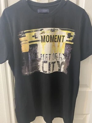 TRU TRUSSARDI  Mens T-shirt " I'm Part Of The  City " Size Medium, Color Black - Image 1 of 2