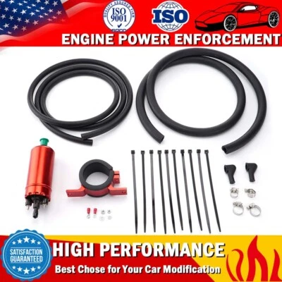 Bomba de combustible EFI de alta presión externa en línea con kit de soporte para Walbro 45-125 psi Foto 1 de 4