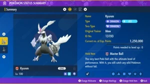 LUCIDO 6IV XXXL Kyurem-W Reshiram bianco + pacchetto Kyurem Pokémon scarlatto/viola SV - Foto 1 di 3