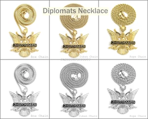 Hip Hop Polished Diplomats Bird Pendant 24" Box,Cuban Chain Necklace XSP725 - Picture 1 of 28