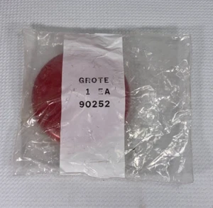 Grote 90252 Red 4" Round Lens | Replacement Trailer/Truck Light Cover | NOS USA - Picture 1 of 4