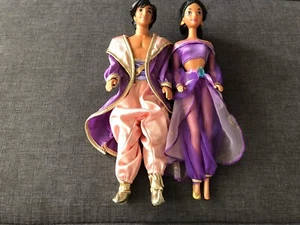 Vintage Disney Princess Barbie Doll Jasmine Prince Ali Aladdin Mattel Purple - Picture 1 of 9
