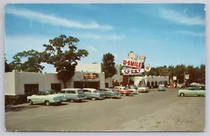 U-Smile Court Restaurant Texaco stazione di servizio Kansas City MO auto anni 40-50 c1955 - Foto 1 di 2