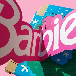 BARBIE Caroling Fun Christmas Large Folded Cardboard Merchandise Display Mattel - Picture 1 of 6