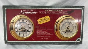 NUEVO en Caja Vintage Rayo de Sol Náutico Alto Barómetro de latón y Reloj Mod 885-60 - Imagen 1 de 11