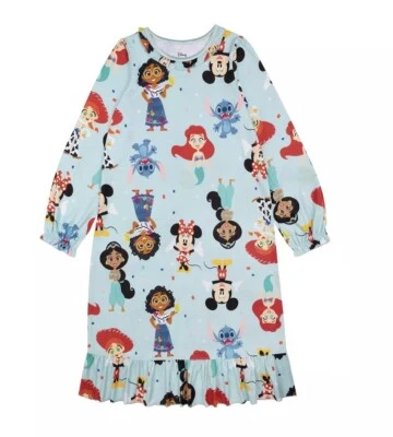 Disney Pajamas Girls Size 8 Disney 100 Celebration Female Characters Nightgown - Image 1 of 2
