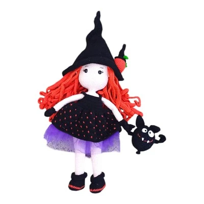 Handmade Crochet Doll Black Outfit Unique, Perfect for Halloween  - Image 1 of 4