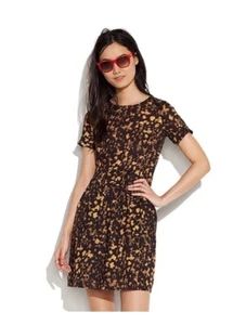 Broadway Broome X Madewell Spotshadow Mini Dress Pockets Size 2 Animal Print - Picture 1 of 6