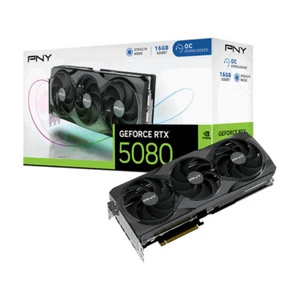 PNY GeForce RTX 5080 Overclocked Triple Fan GPU NVIDIA 16 GB GDDR7 Graphics Card - Picture 1 of 8