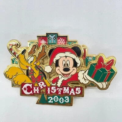 Tokyo Disney Resort Pin TDL TDS Navidad 2003 Set Mickey Pluto Foto 1 de 2