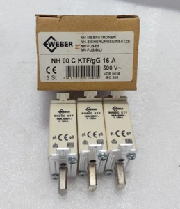 Weber NH00CKTF/gG Fuse 16A 500V~ - Picture 1 of 9