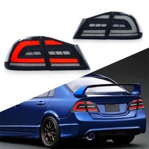 LED Tail Light for Honda 8th Civic 2005-2012 Animation Sequential Rear Lamp L+RH - Picture 1 of 5