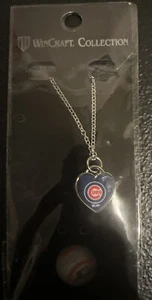 Brand New Chicago Cubs Heart  Necklace - Picture 1 of 1