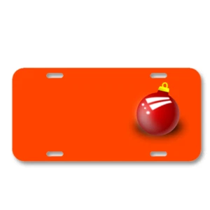 Bell Ornament Decoration Red On License Plate Car Front Add Names - Bild 1 von 5