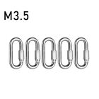 5pcs 304 Stainless Steel Spring Snap Quick Link Lock Ring Carabiner Silver Pack