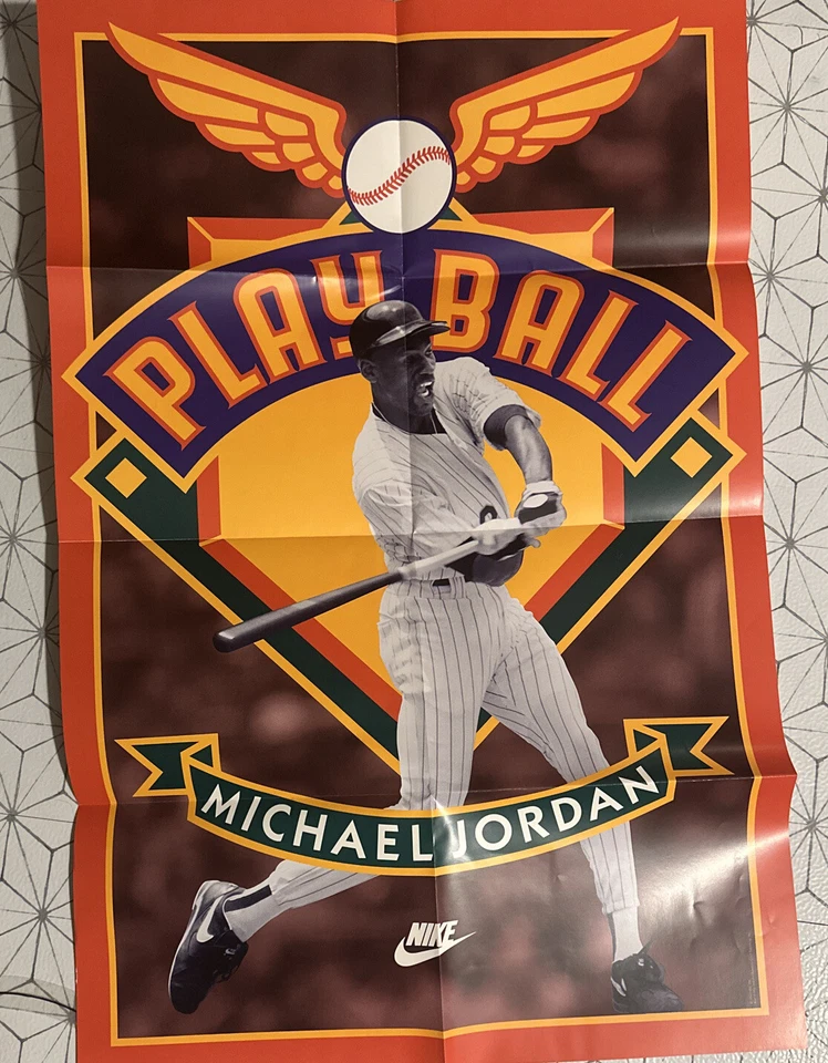 Póster Nike Michael Jordan PlayBall béisbol casi nuevo 1994 Foto 1 de 1