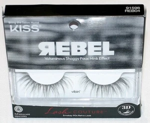Kiss Rebel Eye Lash Couture Voluminous Shaggy Faux Mink Effect Vibin' New - Picture 1 of 2