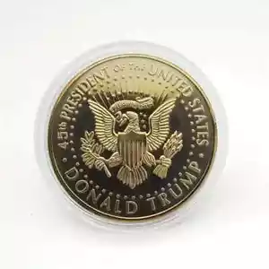 Moneta commemorativa 2024 presidente Donald Trump riprendi l'America moneta metallo oro - Foto 1 di 3