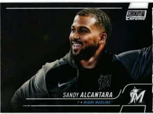 2022 TOPPS STADIUM CLUB CHROME # 44 - SANDY ALCANTARA - MIAMI MARLINS - Picture 1 of 2