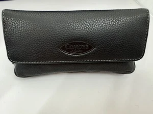 Comoy's of London Multi Pipe Leather Tobacco Pouch 900804 - Black Gray - New - Picture 1 of 17
