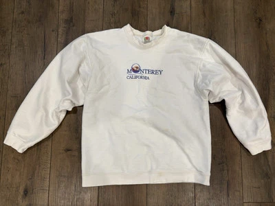 Винтажный Monterey California выдры Crewneck толстовка белый - Taylor Swift стиль - Изображение 1 из 4