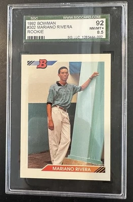 Bowman Mariano Rivera 1992 novato RC SGC 8,5 #302 New York Yankees  Foto 1 de 2