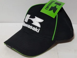 Kawasaki Cap Hat Baseball With Tags Adjustable Black Green White NEW - Picture 1 of 9