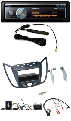 Pioneer CD USB Bluetooth DAB Lenkrad Autoradio für Ford C-Max Kuga dunkelgrau - Bild 1 von 4