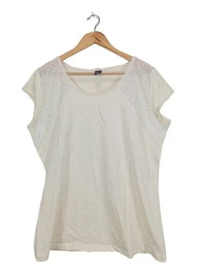 B.C. BEST CONNECTIONS Kurzarm-Bluse Damen Bluse Gr. DE 46 creme Casual-Look - Bild 1 von 4