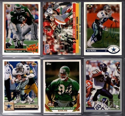 6张亲笔签名美式橄榄球卡套装#2 — 第 1/2 张图片