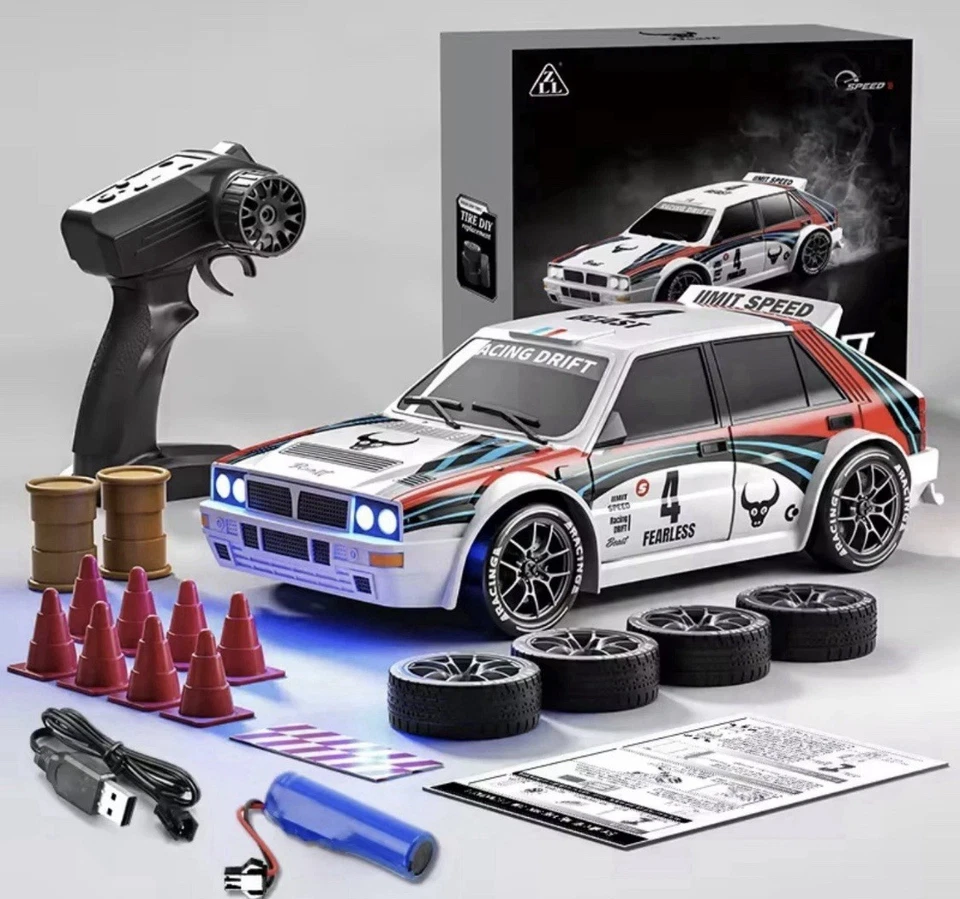 Auto telecomandata Lancia Delta integrale radiocomandata RC 1/24 fari led - Immagine 1 di 4