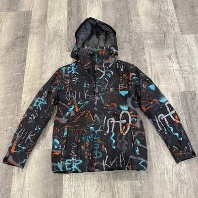 Quick Silver Mission Printed Youth Hieline Blue Snowboard Jacket Size XL 14 - Image 1 of 4