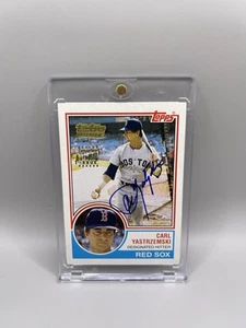 Carl Yastrzemski 2001 Topps Team Legends automático con Mag Red Sox - Imagen 1 de 2