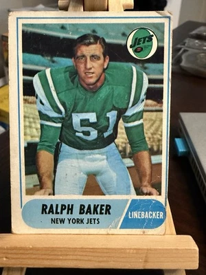 1968 Topps Football #38 Ralph Baker New York Jets - Image 1 of 2