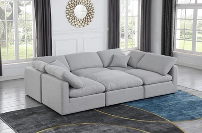 141Grey-Sec6C Indulge Collection Modern | Contemporary Modular Sectional with Ri - Image 1 of 4