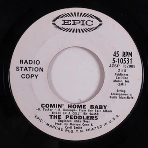 Soul Mod Jazz 45 PEDDLERS Comin' Home Baby EPIC promo HEAR d - Imagen 1 de 2