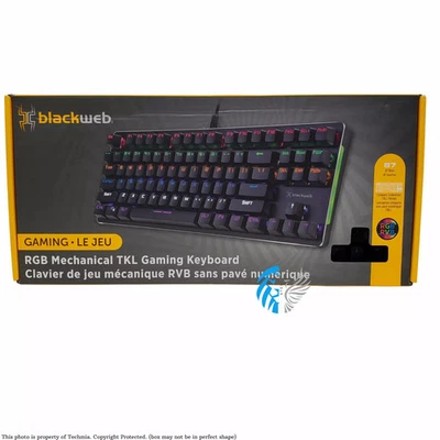 Blackweb RGB Mechanical TKL Gaming Keyboard USB Wired (BWA22H0003C) - NEW™ - Image 1 of 4
